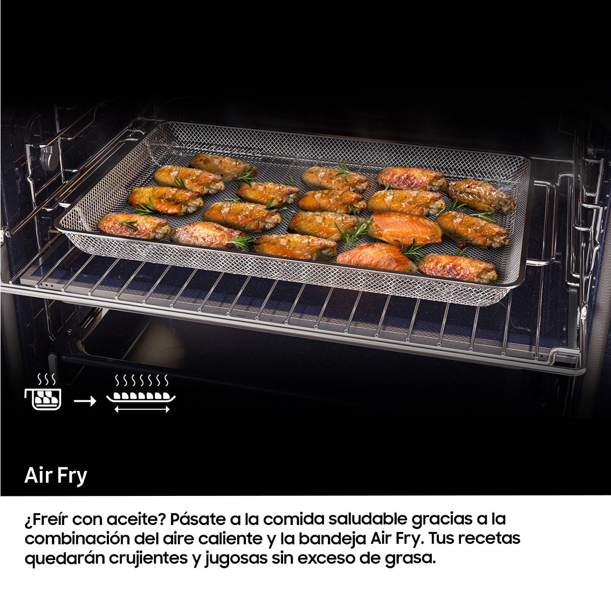 Horno multifunción Samsung pirolítico, Dual Cook Steam - NV7B6795JAK/U1 Negro-10