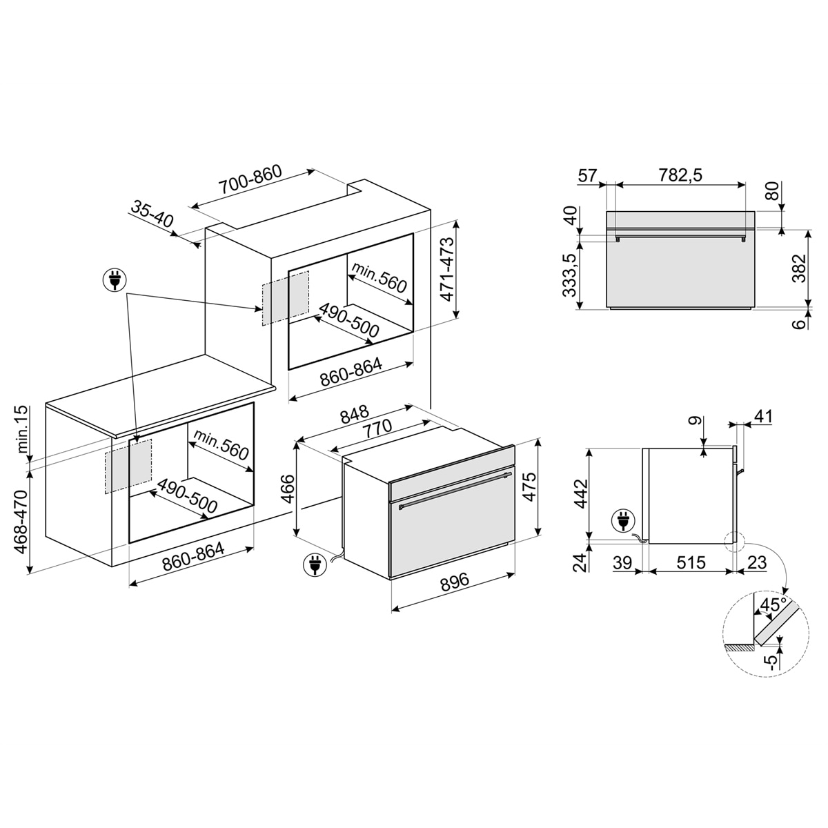Horno multifunción vapor Smeg, 85 litros - SFR9302TX Acero Inox-3