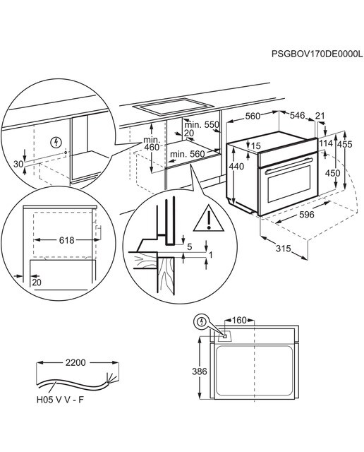Horno compacto Electrolux con esmalte de fácil limpieza, 23 funciones- CKM806CX Cristal negro/inox-3