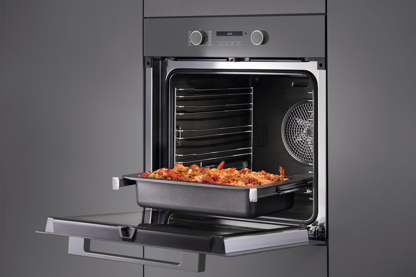 Forno Multifunções Miele H28611BPGRGR125 Função AirFry, Ligação em Rede e Pirólise e de 76 Litros - Cinza Grafite Cinzento-grafite-3