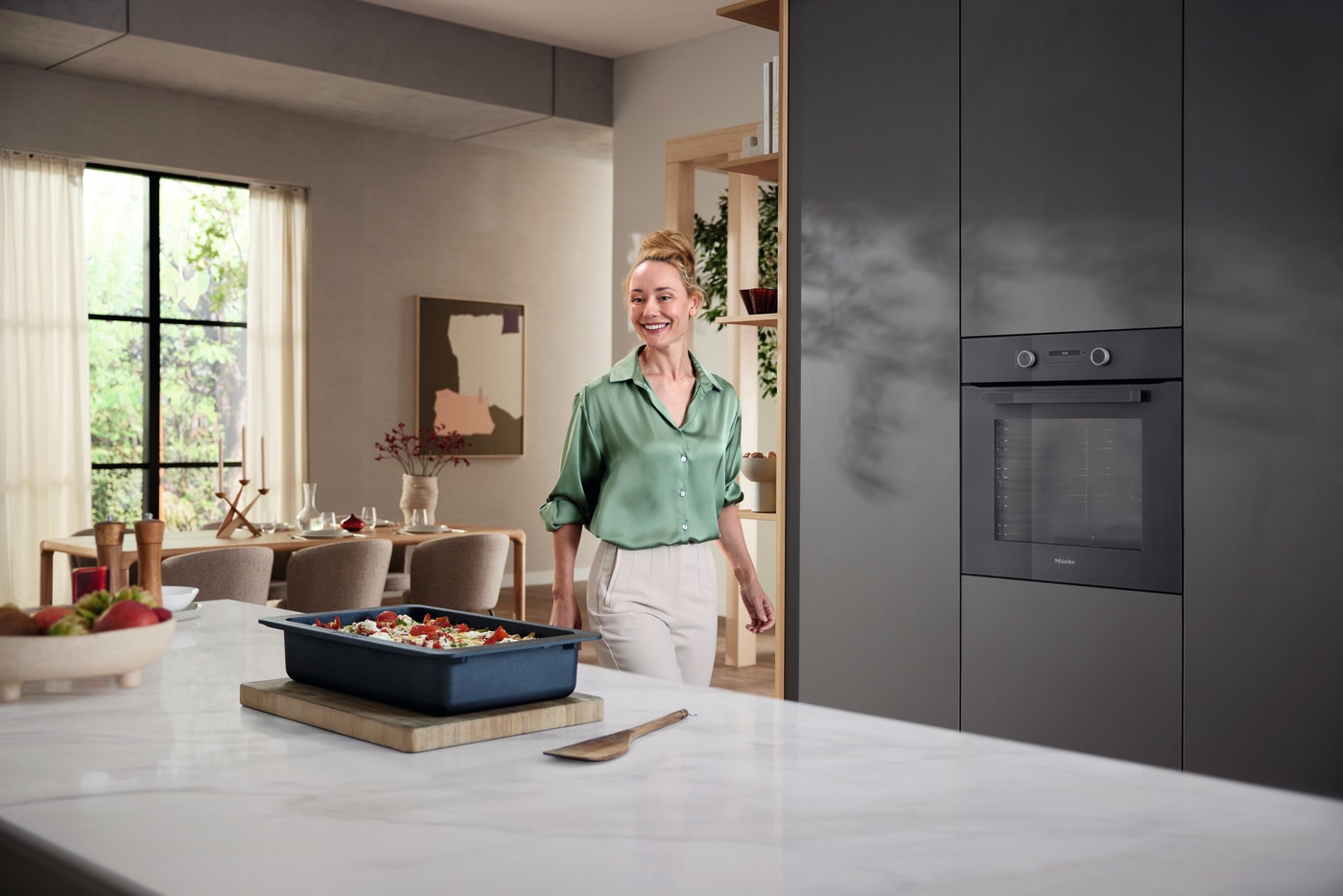 Forno Multifunções Miele H28611BPGRGR125 Função AirFry, Ligação em Rede e Pirólise e de 76 Litros - Cinza Grafite Cinzento-grafite-4