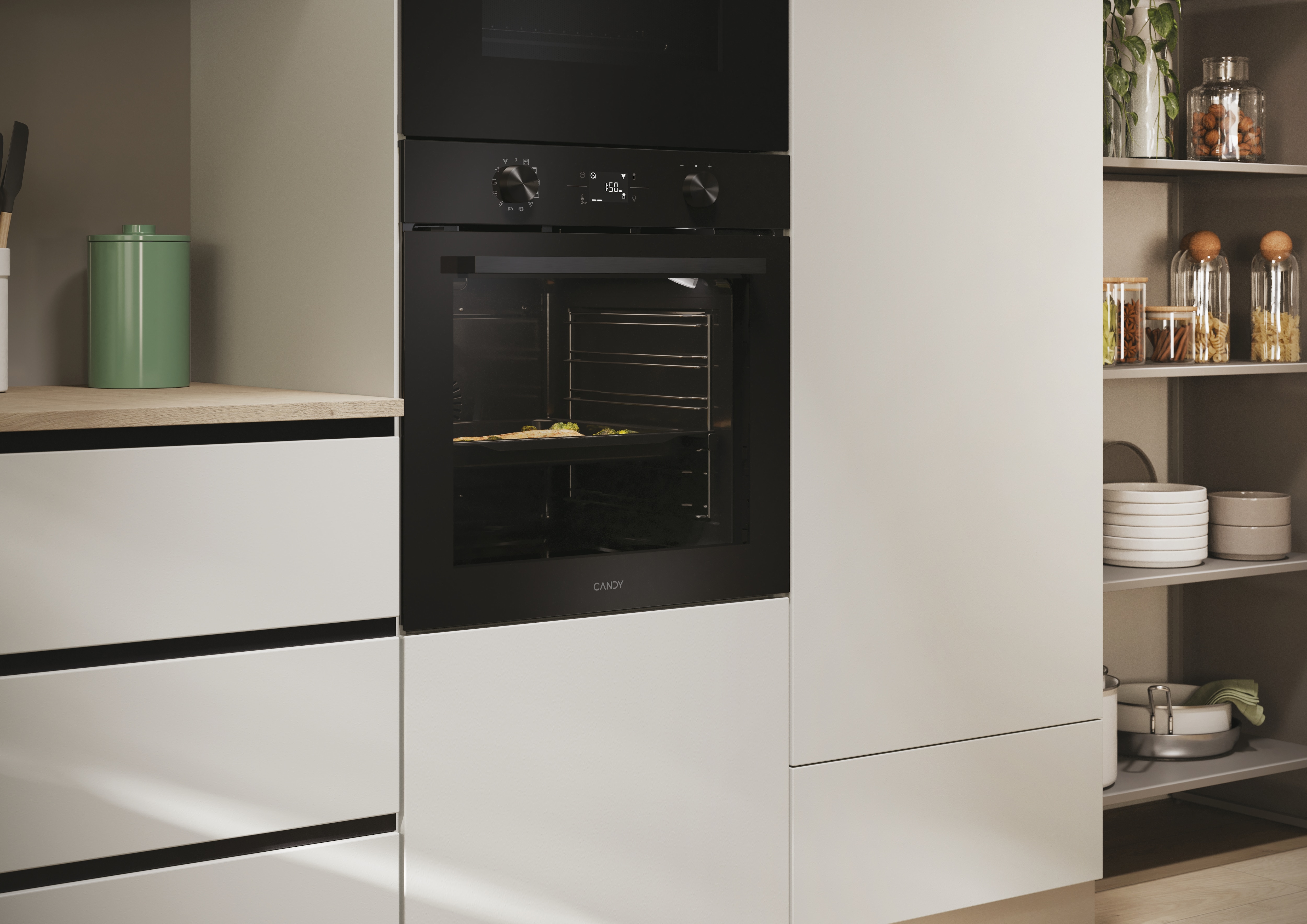 Horno multifunción Candy, limpieza pirolítica e hidrolítica, New Moderna - CA6 N3B3YTB - Negro Negro-8