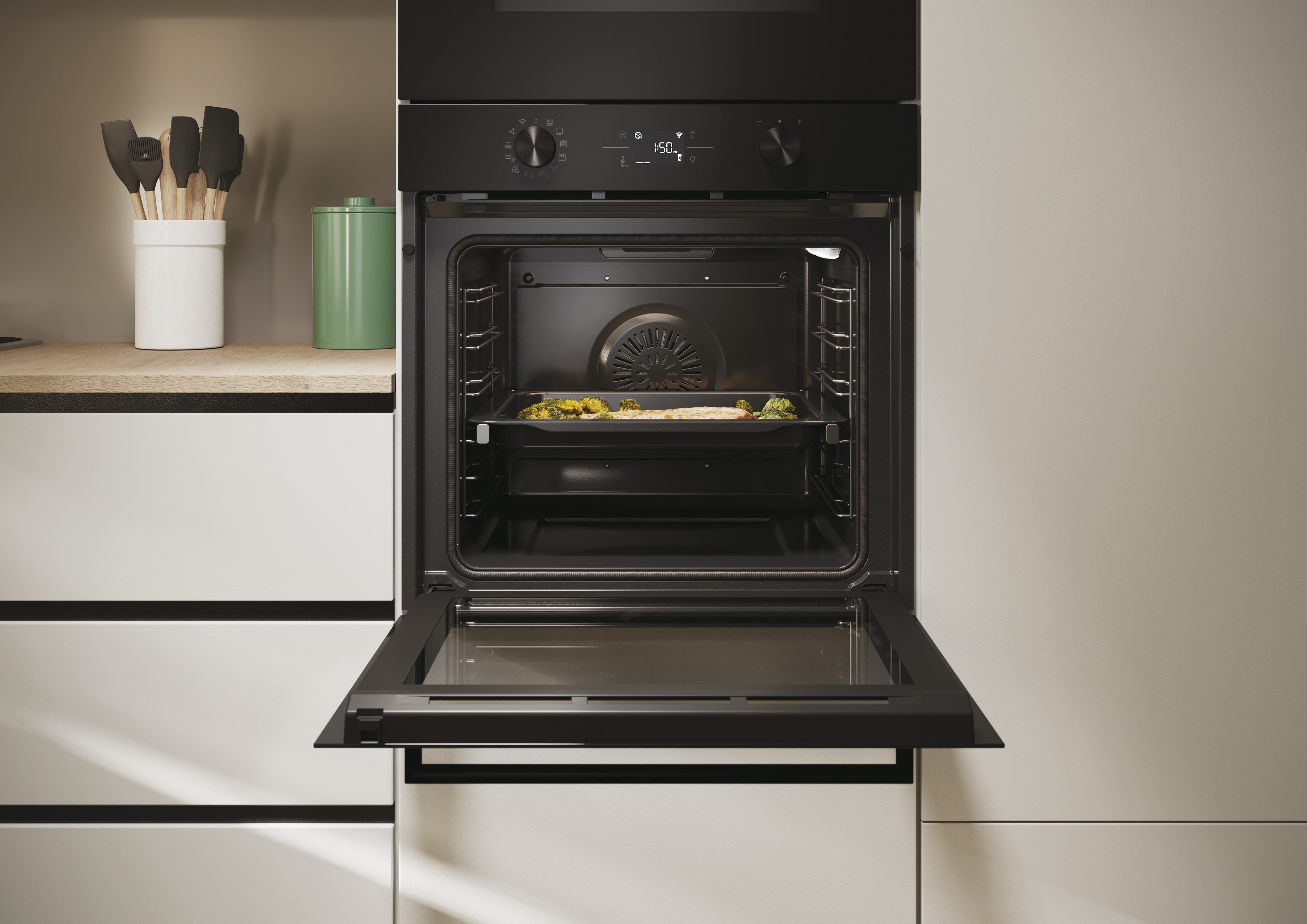 Horno multifunción Candy, limpieza pirolítica e hidrolítica, New Moderna - CA6 N5B3EYTB Negro-7