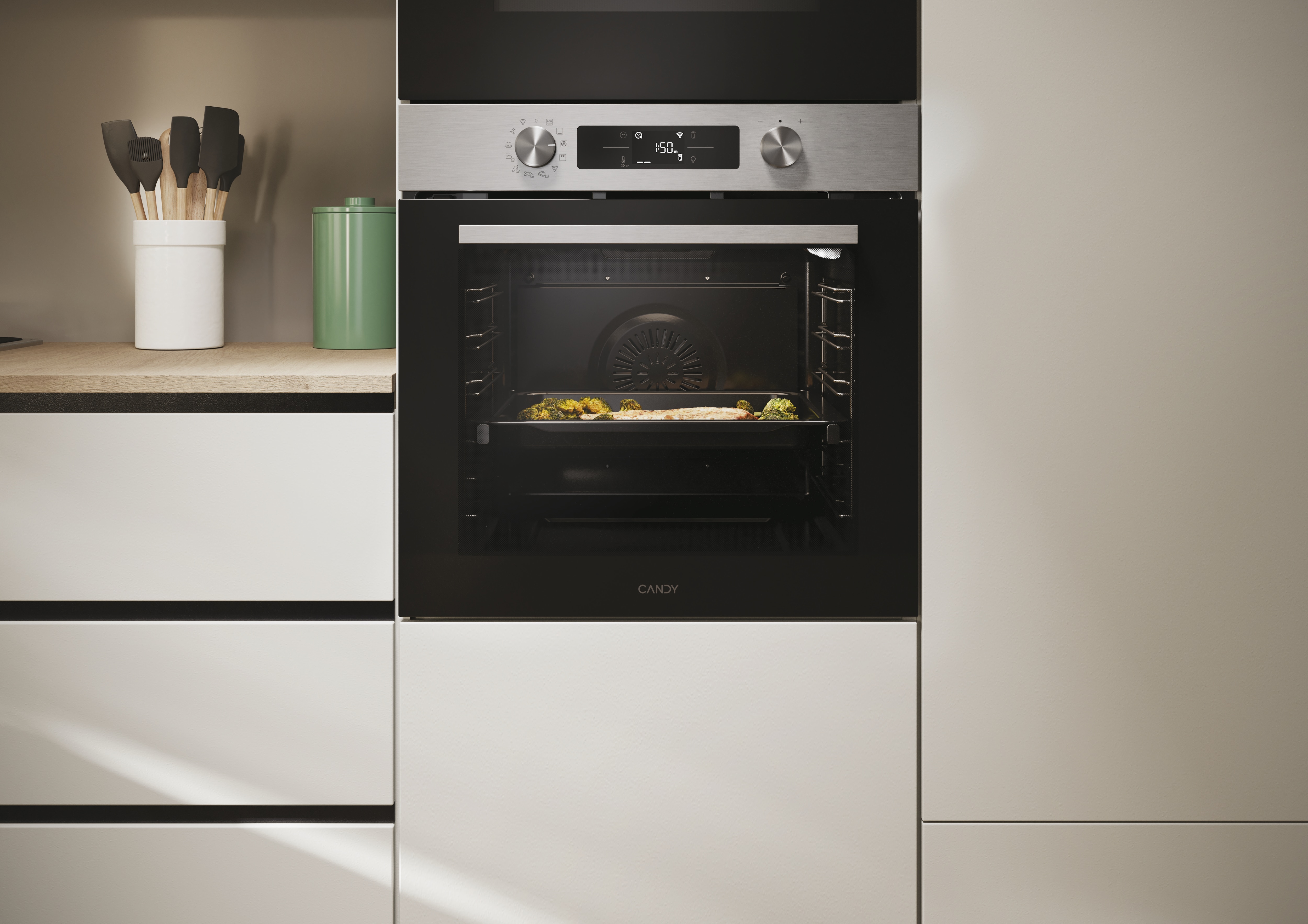 Forno Multifunções Candy Bake 800 CA6 N5B3EYTX Pirolítico e Hidrolítico e de 78 Litros - Inox Inox-6