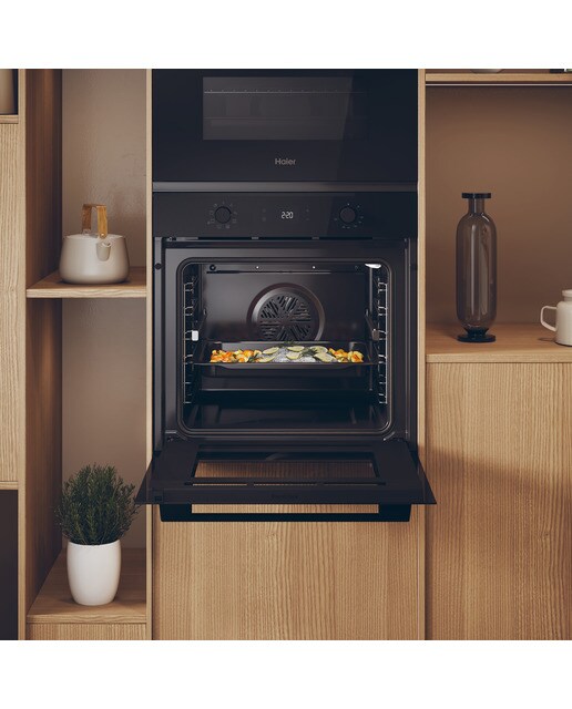 Forno Multifunções Haier ID Series 2 H6 ID2P3T1HTB Limpeza Hidrolítica e Guia Telescópica e de 78 Litros - Preto Preto-4