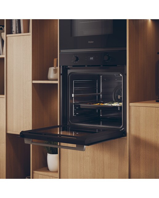 Horno multifunción Haier limpieza hidrolítica y guía telescópica ID Series 2 - H6 ID2P3T1HTX Negro-6
