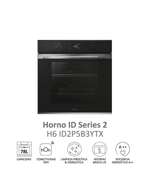 Horno multifunción Haier WIFI limpieza pirolítica e hidrolítica ID Series 2 - H6 ID2P5B3YTX Negro-3