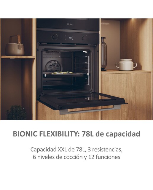 Horno multifunción Haier WIFI limpieza pirolítica e hidrolítica ID Series 2 - H6 ID2P5B3YTX Negro-7