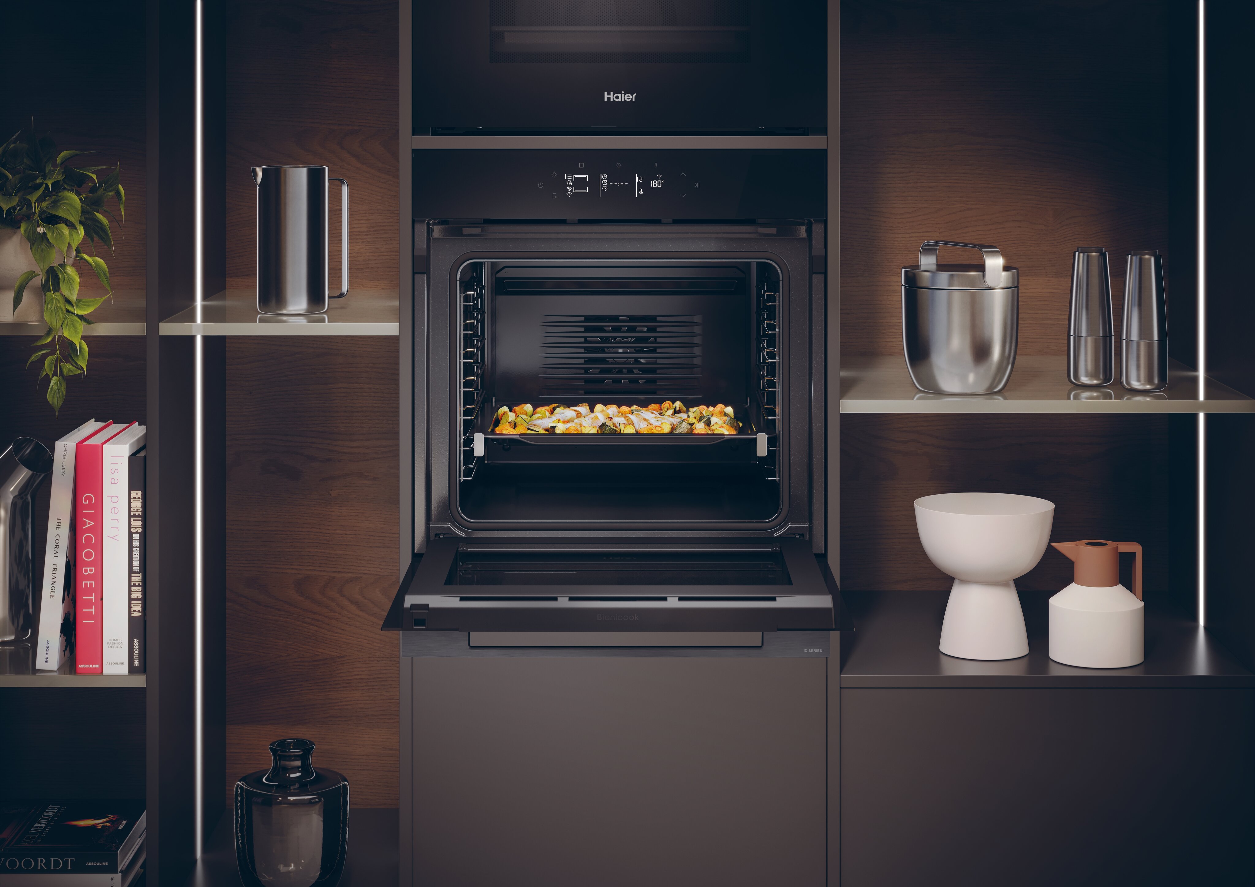 Forno Multifunções Haier H6 ID46G3YTB Pirolítico com Guia Telescópica e de 78 Litros - Preto Preto-4