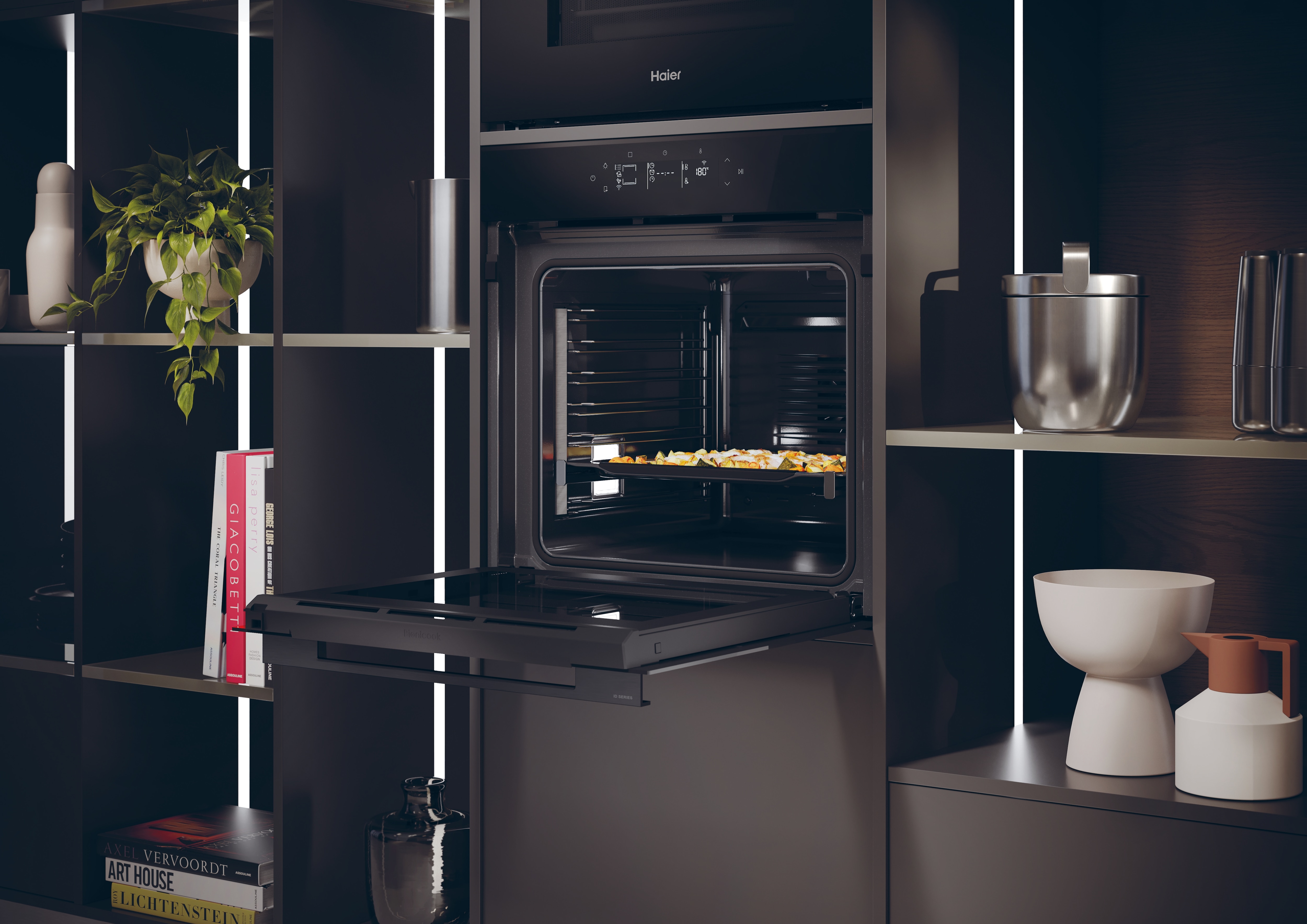 Forno Multifunções Haier H6 ID46G3YTB Pirolítico com Guia Telescópica e de 78 Litros - Preto Preto-6