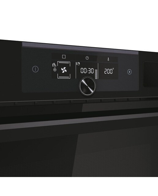 Horno compacto multifunción Haier con vapor, limpieza hidrolítica, Series 6 - HWO45NM6FXB1Q Negro-5