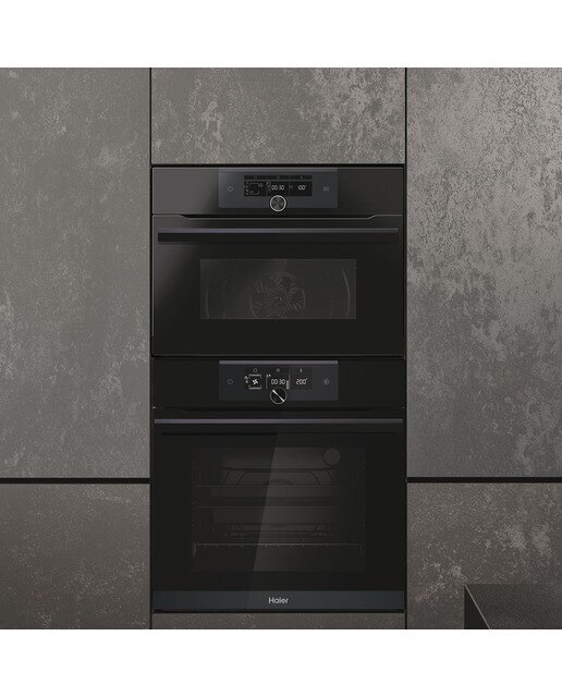 Horno compacto multifunción Haier con vapor, limpieza hidrolítica, Series 6 - HWO45NM6FXB1Q Negro-6