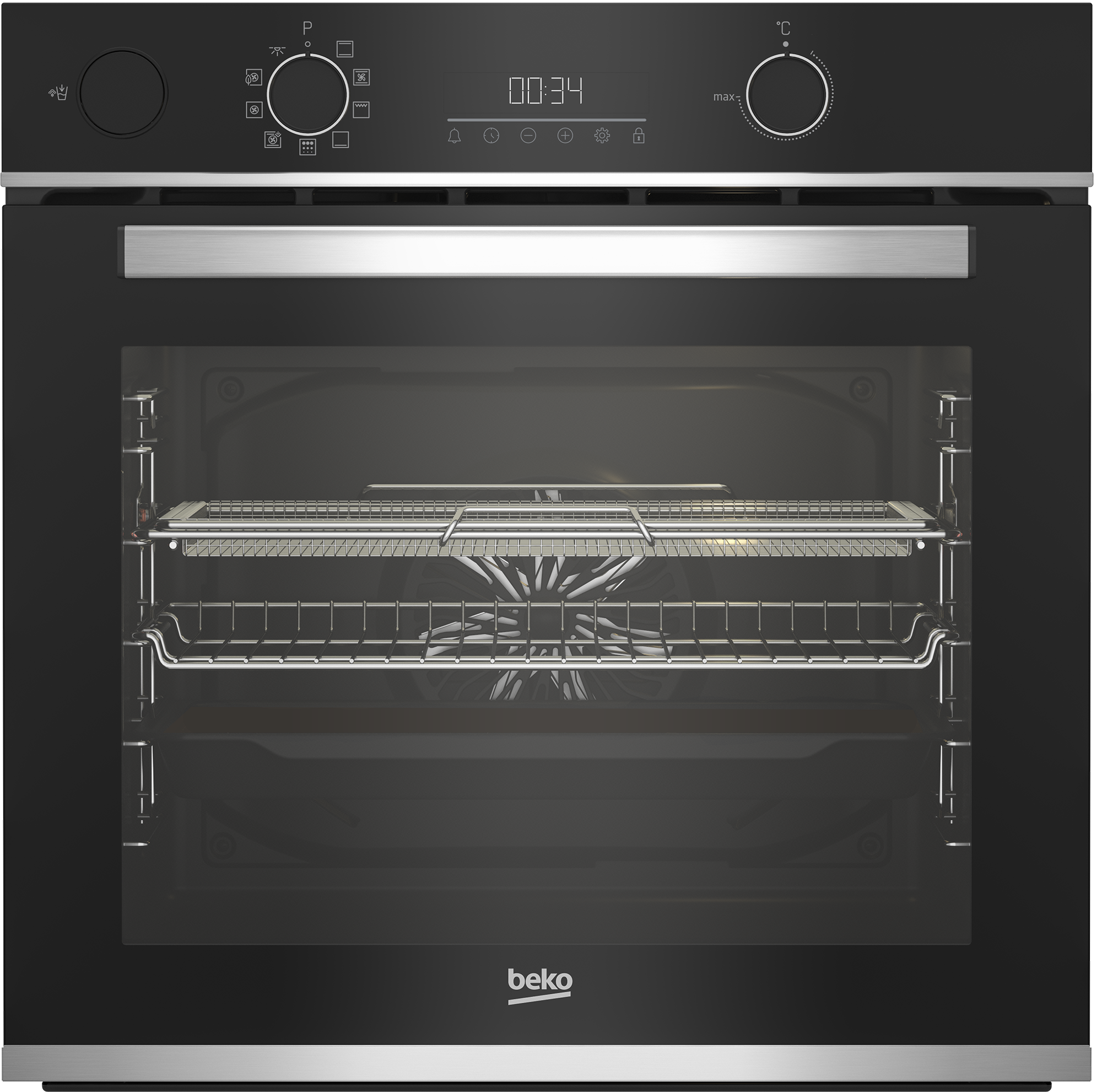 Horno multifunción Beko vapor asistido y Pirolítico - BBISA13300XMPE Negro-5