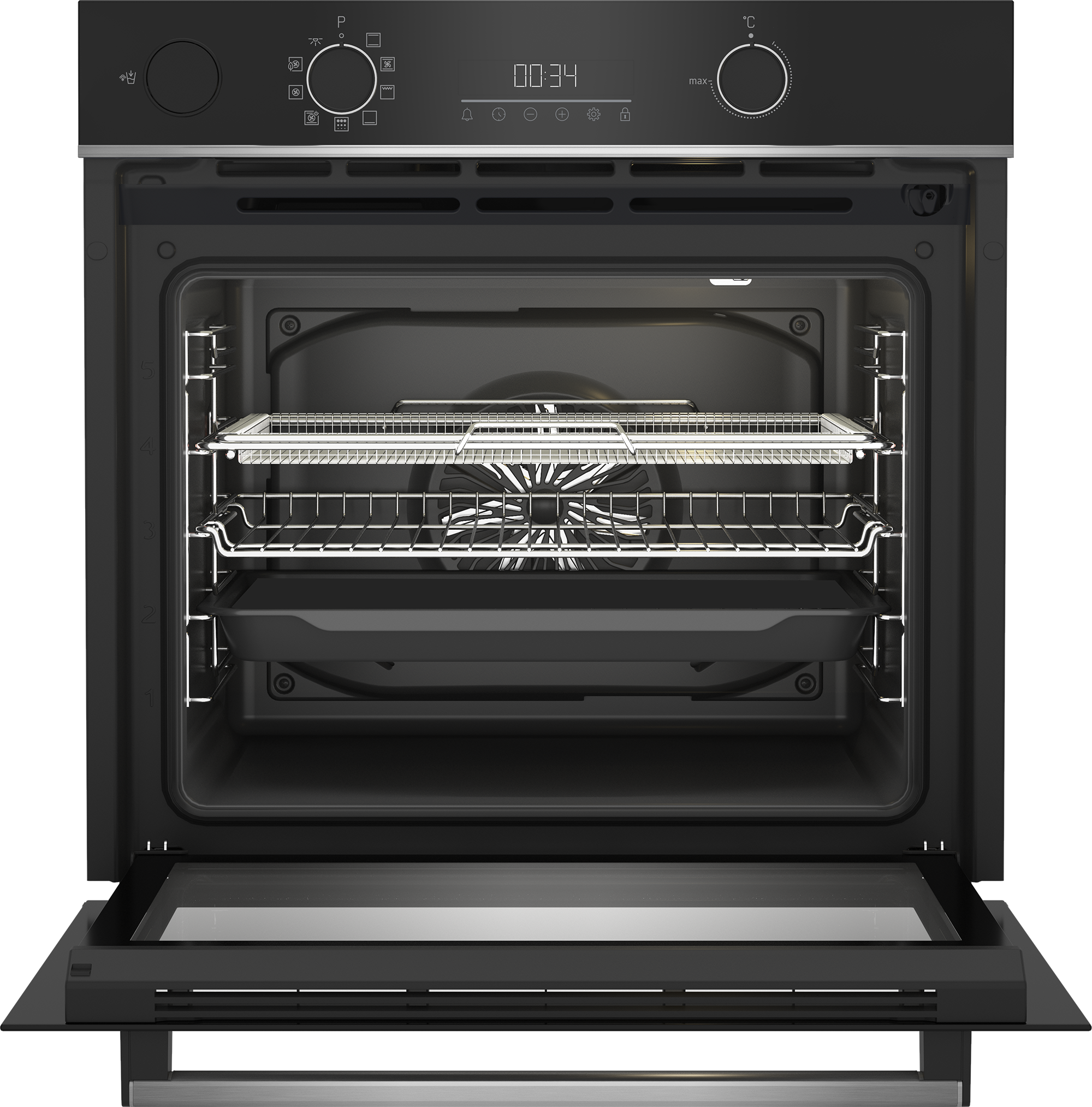 Horno multifunción Beko vapor asistido y Pirolítico - BBISA13300XMPE Negro-7