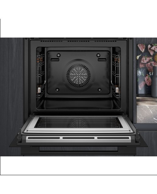 Forno Multifunções Função Micro-ondas Siemens iQ700 HM778GMB1 Pirolítico e Hidrolítico, Home Connect e de 67 Litros - Preto Preto-4