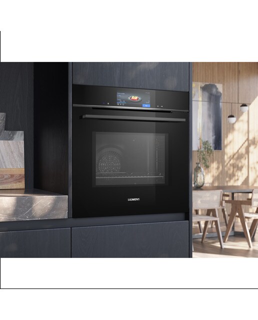 Forno Multifunções Função Micro-ondas Siemens iQ700 HM778GMB1 Pirolítico e Hidrolítico, Home Connect e de 67 Litros - Preto Preto-7