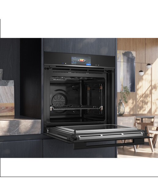 Forno Multifunções Função Micro-ondas Siemens iQ700 HM778GMB1 Pirolítico e Hidrolítico, Home Connect e de 67 Litros - Preto Preto-8