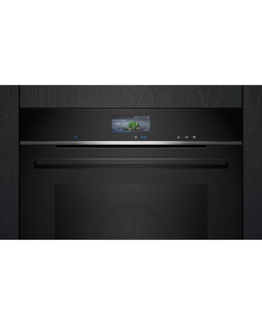 Forno Multifunções Função Vapor Siemens iQ700 HR776G1B1 Pirolítico+Hidrolítico, TFT touchdisplay e de 71 Litros - Preto Preto-3