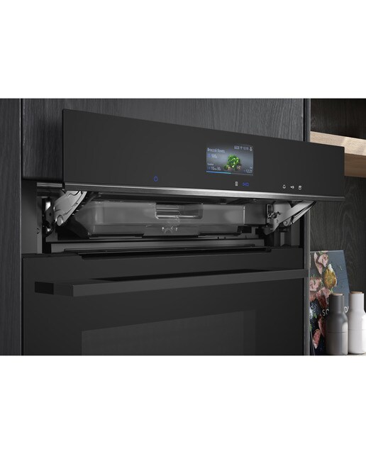 Forno Multifunções Função Vapor Siemens iQ700 HR776G1B1 Pirolítico+Hidrolítico, TFT touchdisplay e de 71 Litros - Preto Preto-4