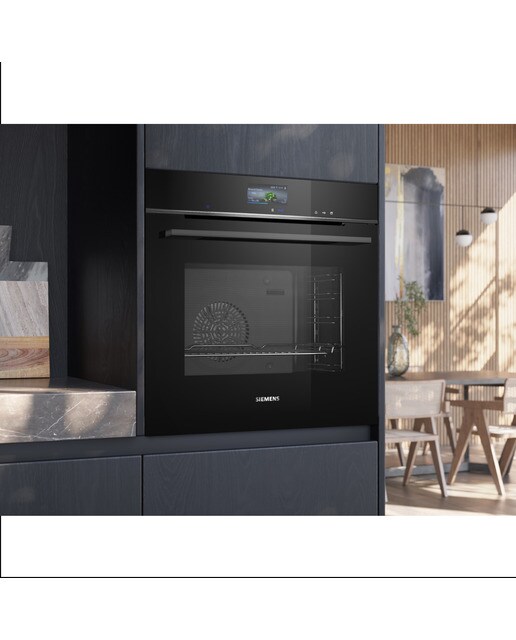 Forno Multifunções Função Vapor Siemens iQ700 HR736G1B1 Hidrolítico, TFT touchdisplay e de 71 Litros - Preto Preto-7
