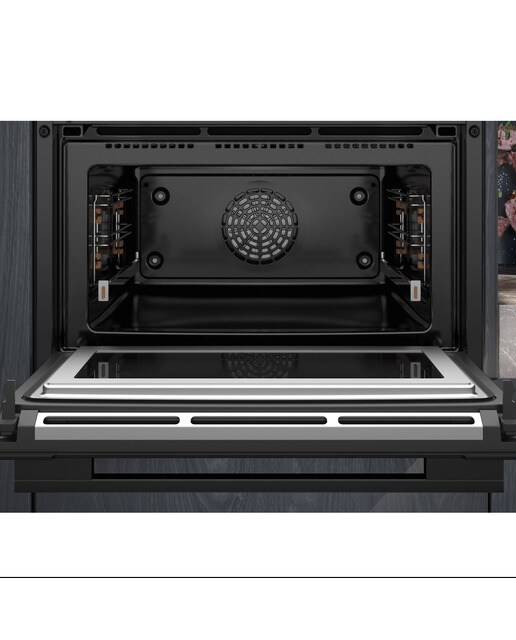 Forno Compacto Função Micro-ondas Siemens iQ700 CM776GKB1 Pirolítico+Hidrolítico e de 45 Litros - Preto Preto-4