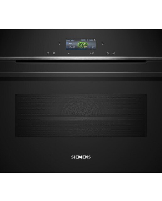 Imagem 0 de Forno Compacto Função Micro-ondas Siemens iQ700 CM724G1B1 Hidrolítico, Home Connect e de 45 Litros - Preto