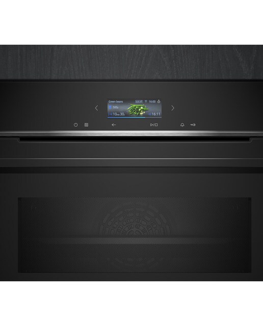Forno Compacto Função Micro-ondas Siemens iQ700 CM724G1B1 Hidrolítico, Home Connect e de 45 Litros - Preto Preto-3