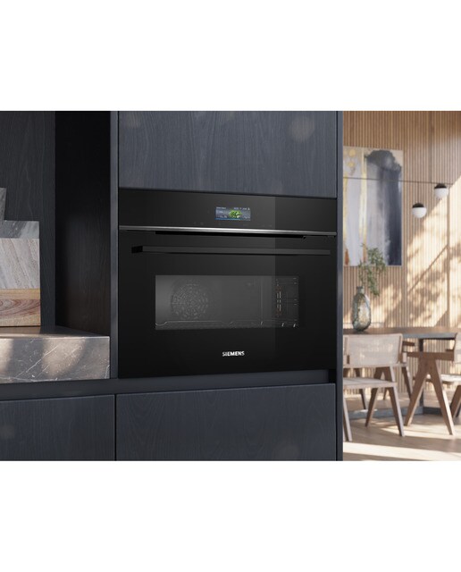Forno Compacto Função Micro-ondas Siemens iQ700 CM724G1B1 Hidrolítico, Home Connect e de 45 Litros - Preto Preto-6
