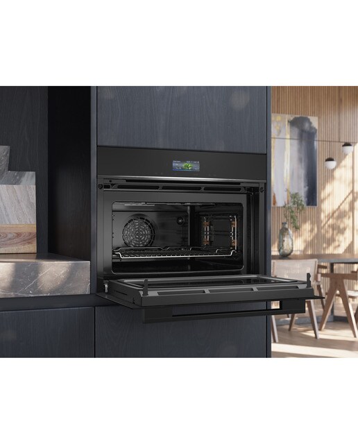 Forno Compacto Função Micro-ondas Siemens iQ700 CM724G1B1 Hidrolítico, Home Connect e de 45 Litros - Preto Preto-7