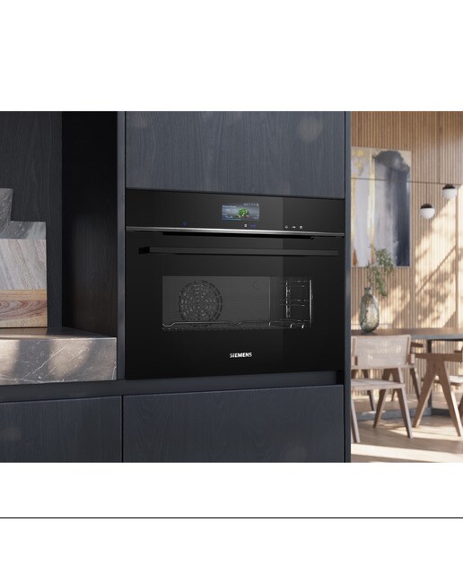 Forno Compacto Função Vapor Siemens iQ700 CS736G1B1 Hidrolítico, TFT touchdisplay e de 47 Litros - Preto Preto-7