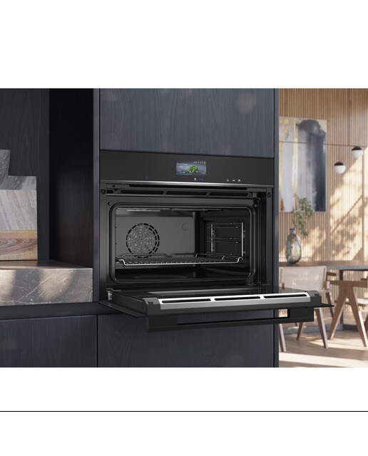 Forno Compacto Função Vapor Siemens iQ700 CS736G1B1 Hidrolítico, TFT touchdisplay e de 47 Litros - Preto Preto-8