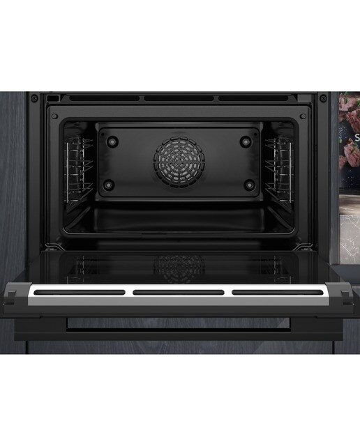 Forno Compacto Siemens iQ700 CB774G1B1 Pirolítico+Hidrolítico, TFT touchdisplay e de 47 Litros - Preto Preto-4