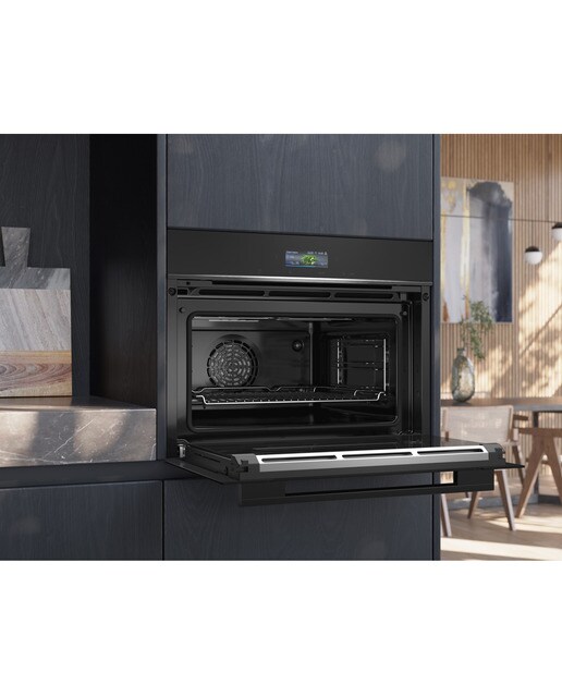 Forno Compacto Siemens iQ700 CB774G1B1 Pirolítico+Hidrolítico, TFT touchdisplay e de 47 Litros - Preto Preto-6