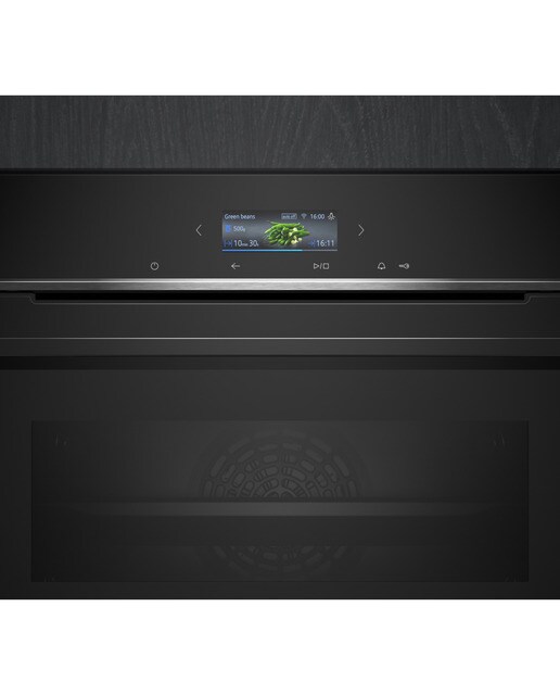 Forno Compacto Siemens iQ700 CB734G1B1 Hidrolítico, TFT touchdisplay e de 47 Litros - Preto Preto-3