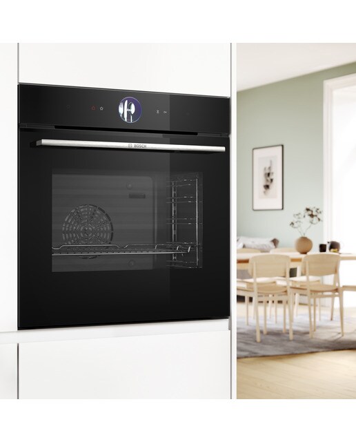 Forno Multifunções Bosch Serie 8 HRG7361B1 AddedSteam, Função Vapor, Função Airfry e de 71 Litros - Preto Preto-4