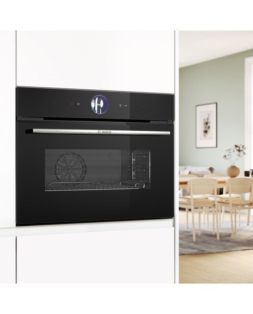 Horno compacto Bosch cocción vapor 100% - CSG7361B1 Cristal negro-5