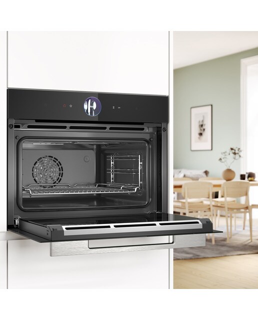 Horno compacto Bosch cocción vapor 100% - CSG7361B1 Cristal negro-6