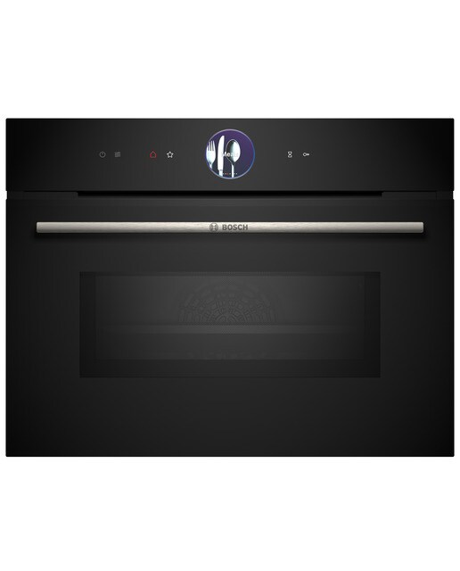 Forno Compacto Bosch Serie 8 CMG7761B1 Função Micro-ondas, Pirolítico, Hidrolítico e de 45 Litros - Preto Vidro preto-1