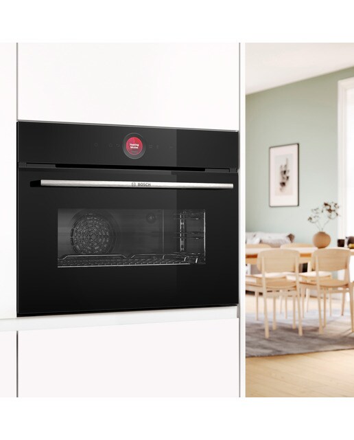 Forno Compacto Bosch Serie 8 CBG7741B1 Pirolítico, Display TFT Touch Control e de 47 Litros - Preto Vidro preto-3