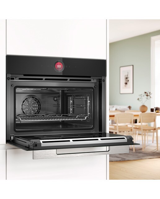 Forno Compacto Bosch Serie 8 CBG7741B1 Pirolítico, Display TFT Touch Control e de 47 Litros - Preto Vidro preto-4