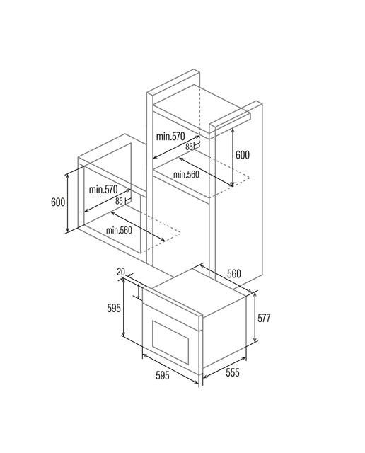 Horno multifunción Cata pirolítico - PR 6011 XGBK Negro-2