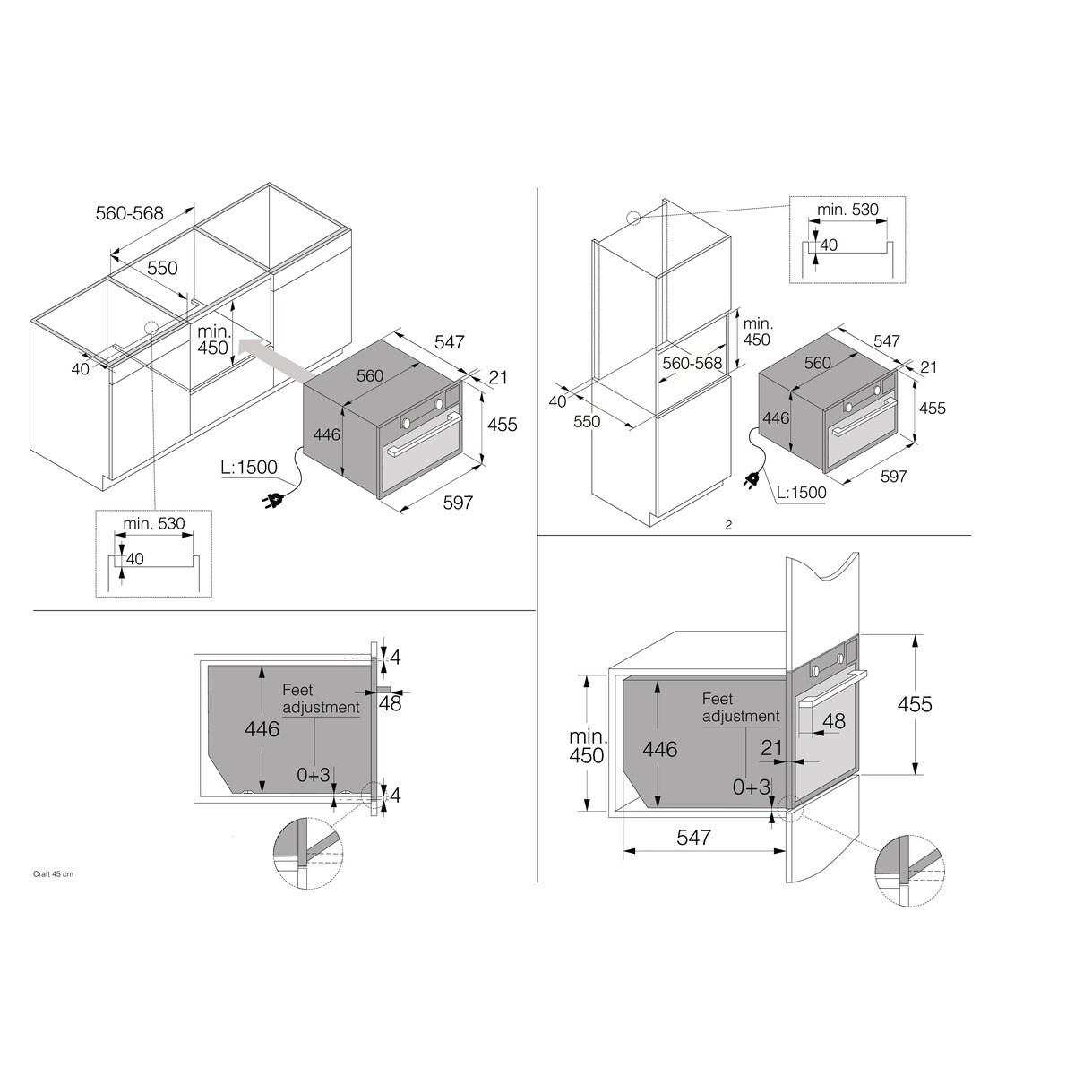 Horno compacto Asko con función microondas y vapor - OCSM8487A Negro-2