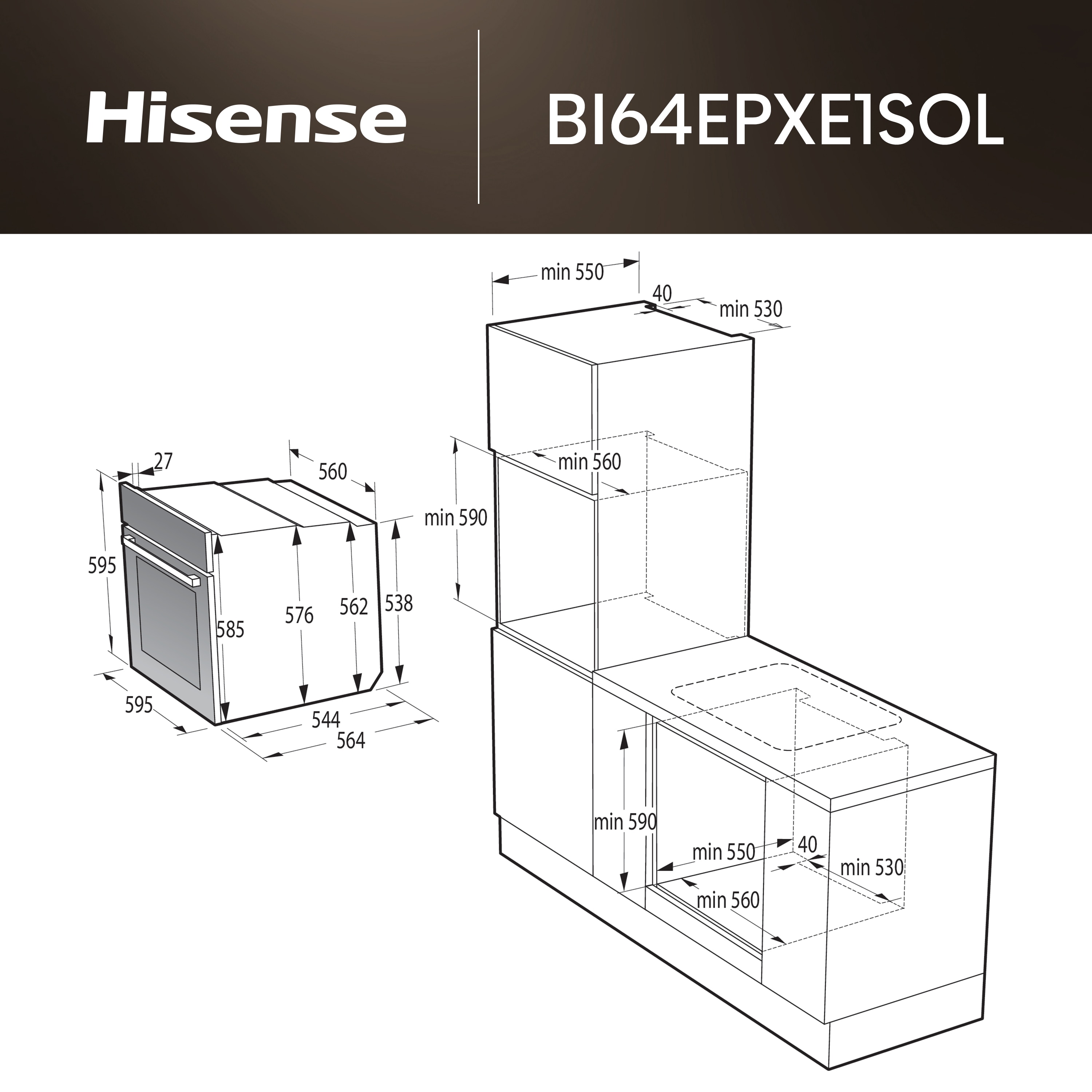 Horno multifunción Hisense pirolìtico - BI64EPXE1SOL Inox-15