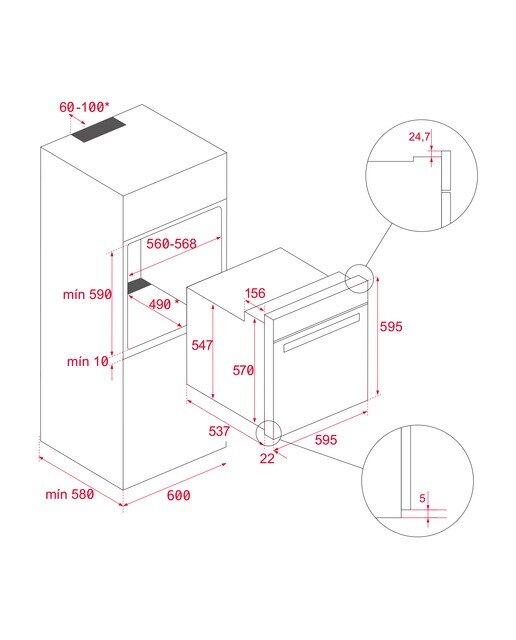 Forno Multifunções Teka HSB 615 S, Hydroclean® ECO e de 70 Litros - Inox Inox-2