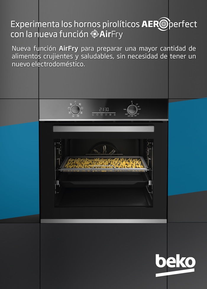 Horno multifunción Beko AirFry - BBIMA13300XS Negro / Inox-9