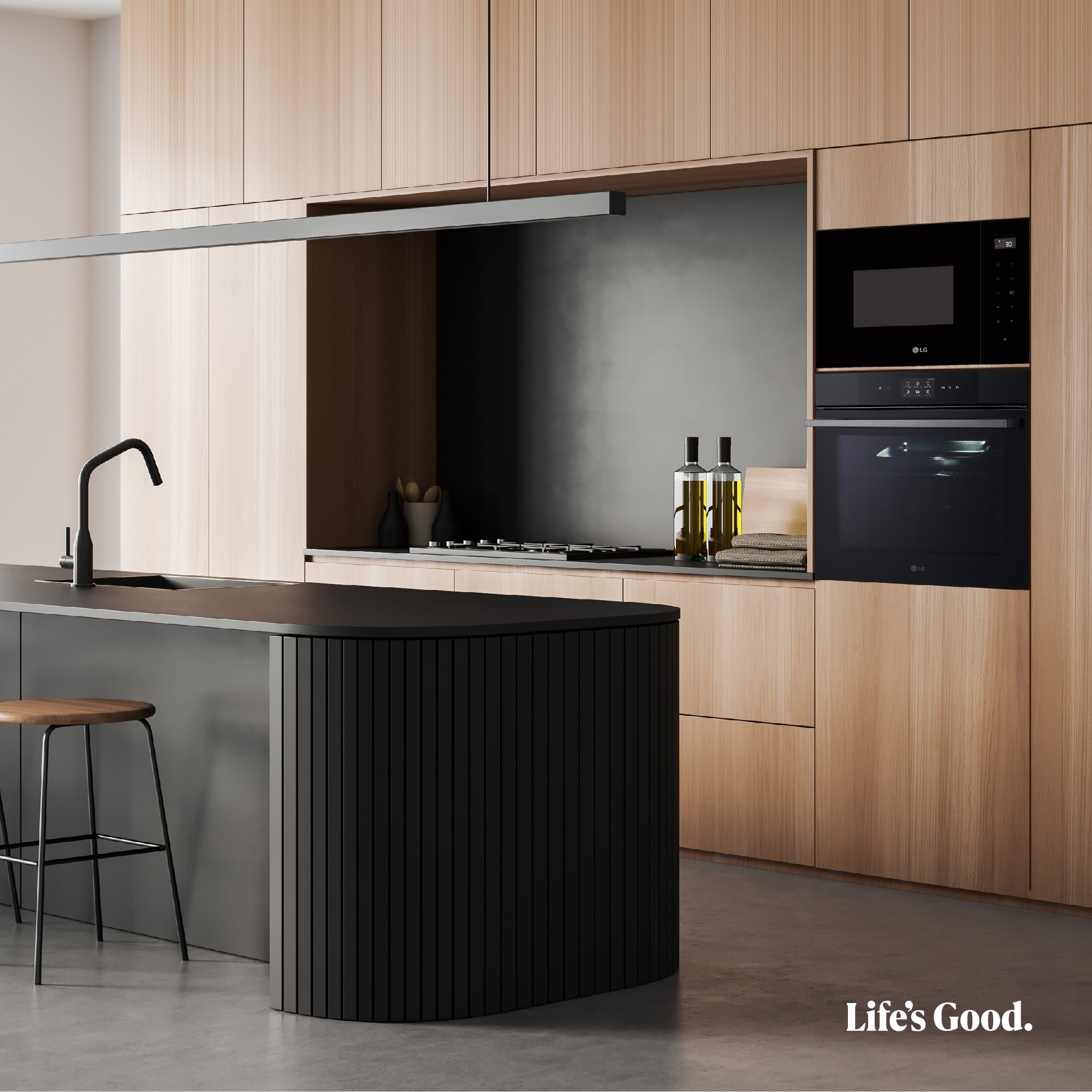 Horno vapor LG con sistema de limpieza Blue EasyClean, 76 l, display LCD táctil, ThinQ Wi-fi - WS9D7672WM Negro-14