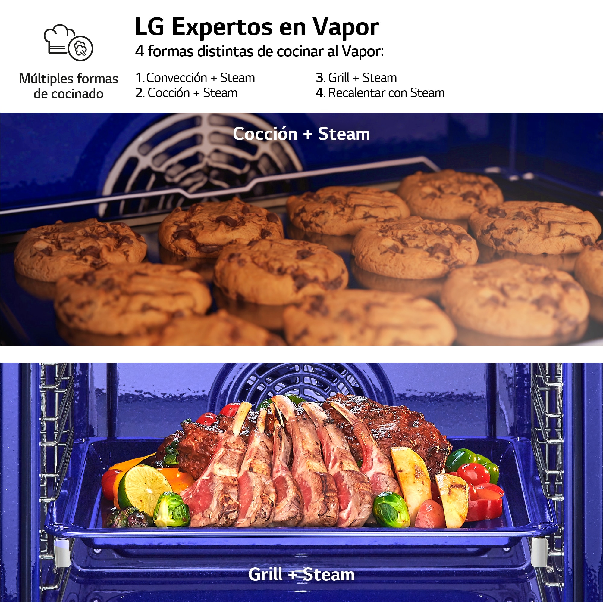 Horno multifunción LG pirolítico, 76 l, función freidora de aire - WS9D7651WS Inox-8