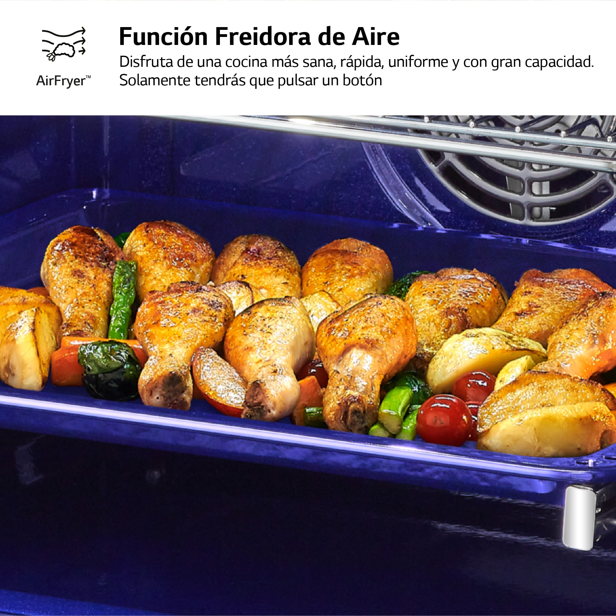 Horno multifunción LG pirolítico, 76 l, función freidora de aire - WS9D7651WS Inox-10