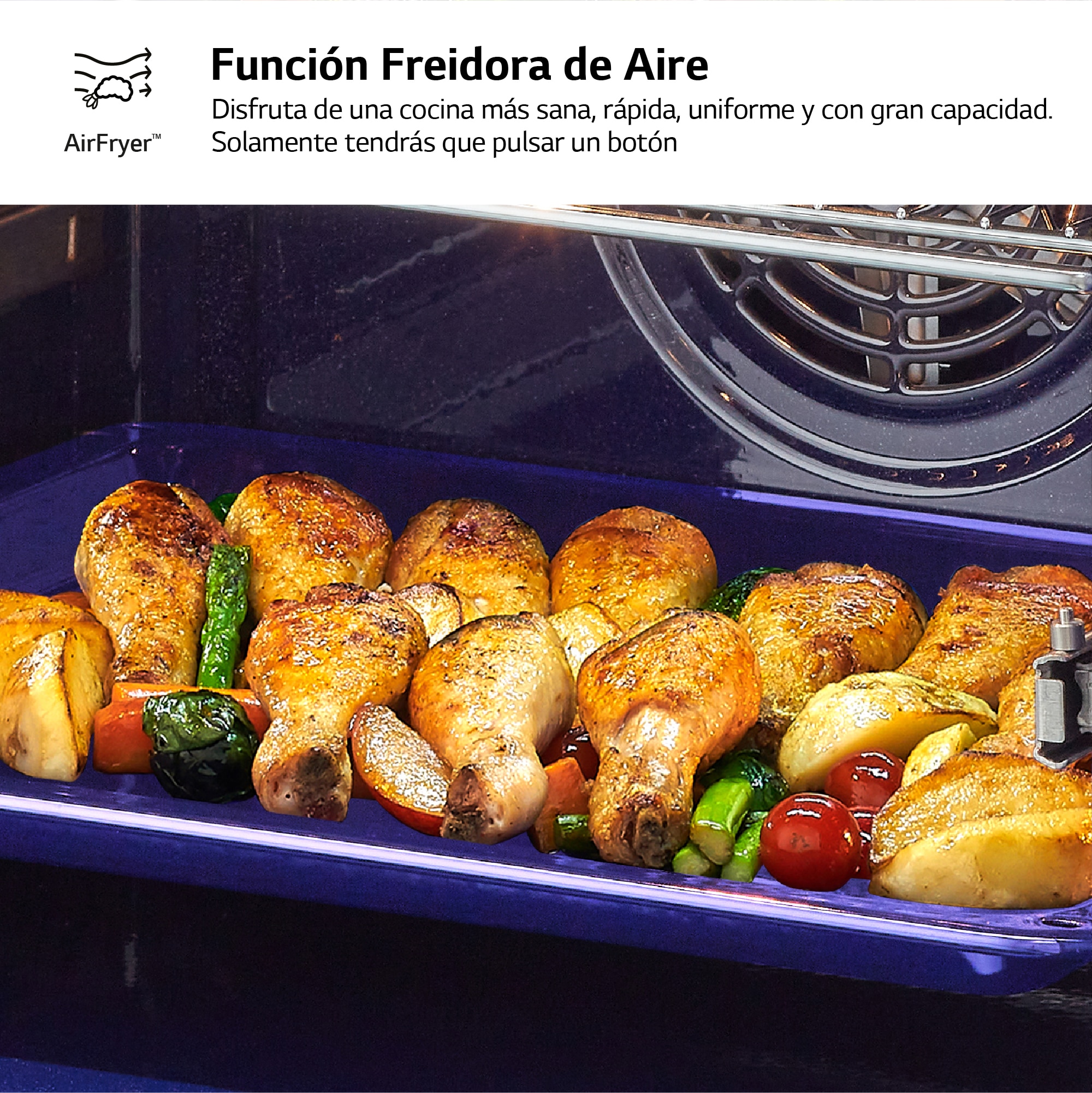 Horno multifunción LG pirolítico, 76 l, display LED, función Instaview - WS7D7632WB - Acero negro Acero negro-6