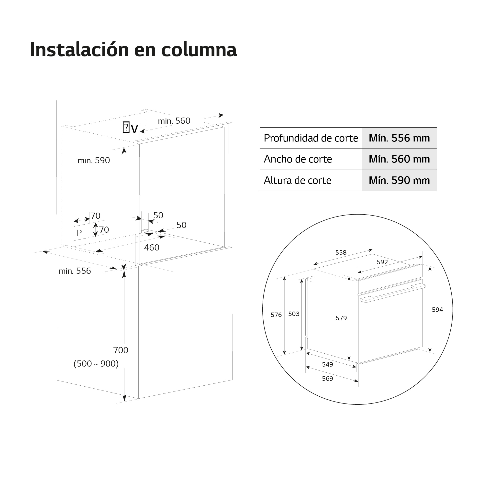 Horno multifunción LG pirolítico, 76 l, display LED, función Instaview - WS7D7632WB - Acero negro Acero negro-9